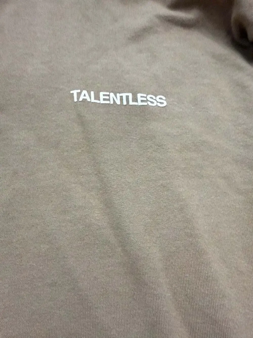 Talentless Hoodie Taupe Size S - Picture 2 of 5